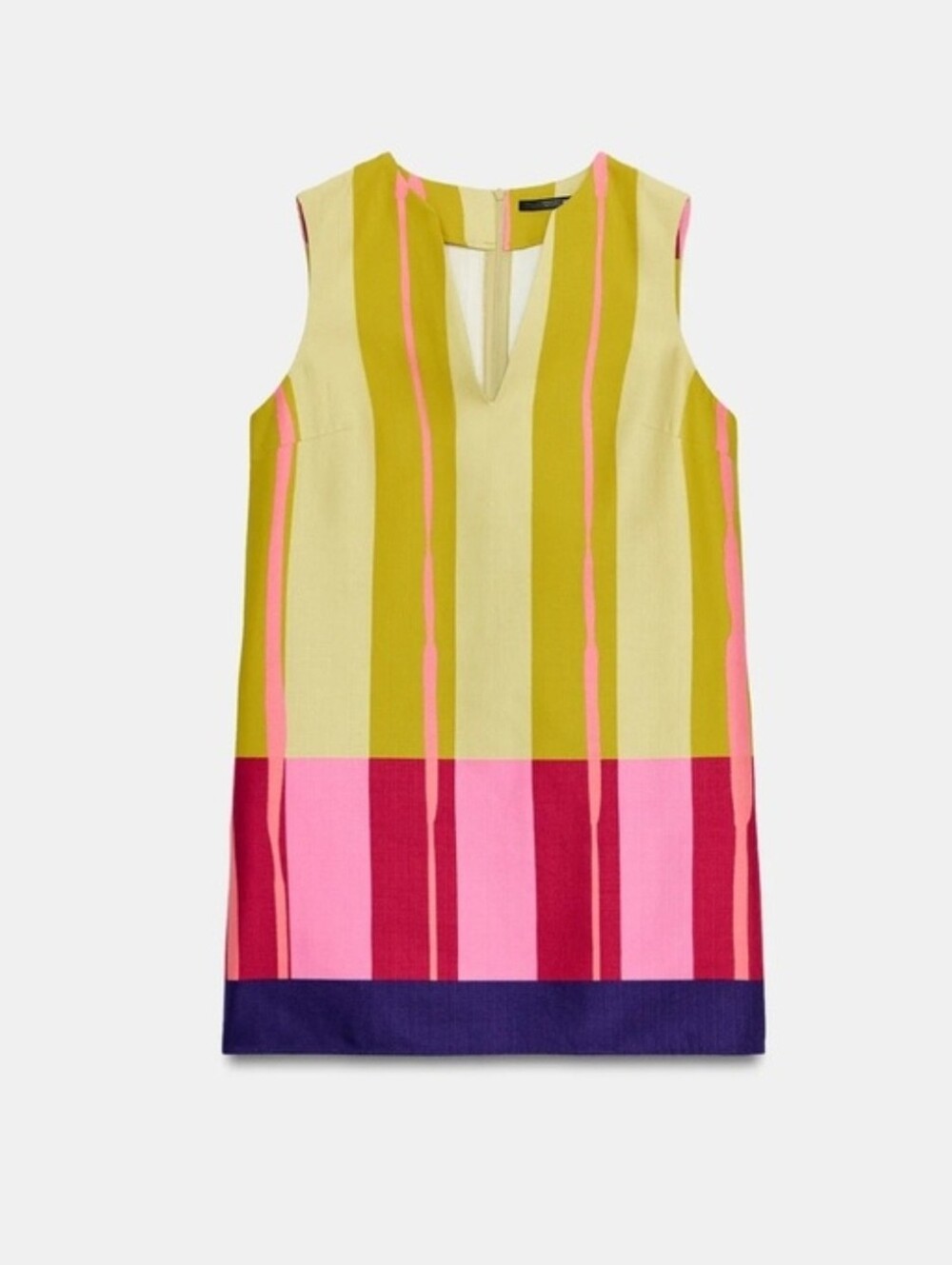 Sz M ZARA WOMAN SS26 MULTICOLORED SHORT STRIPED DRESS - Picture 2 of 8